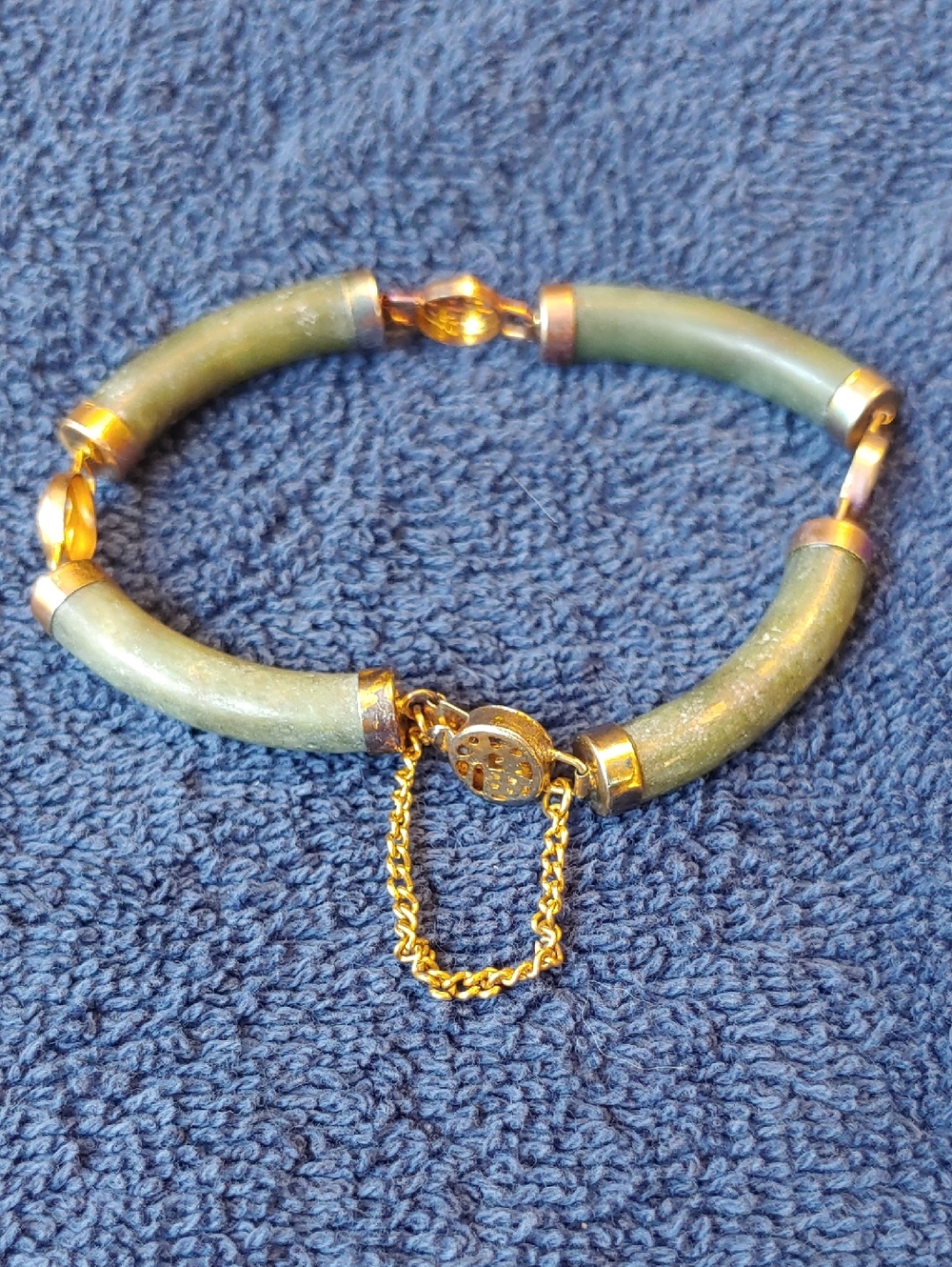 Green Nephrite And Jade Bracelet